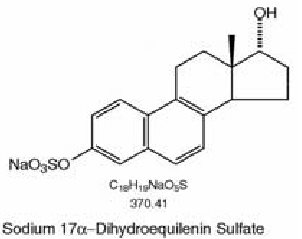sodium 17α-dihydroequilenin sulfate structural formula