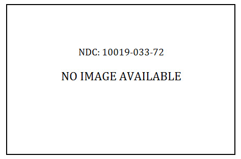 Representative Carton Label Image Not Available For NDC 10019-033-72