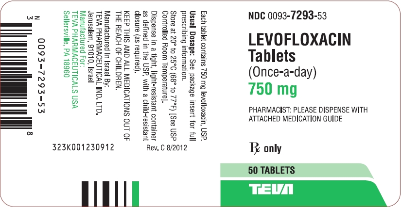 Levofloxacin Tablets (Once-a-day) 750 mg 50s Label