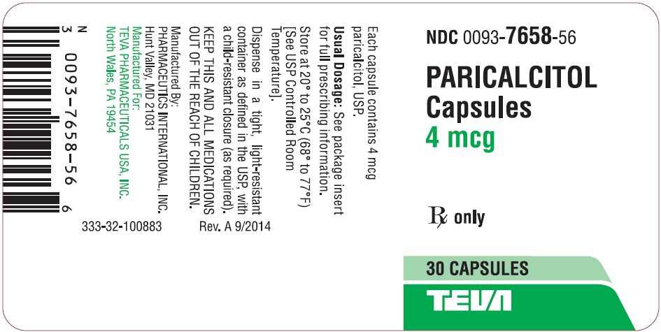 Paricalcitol Capsules 4 mcg 30s Label 