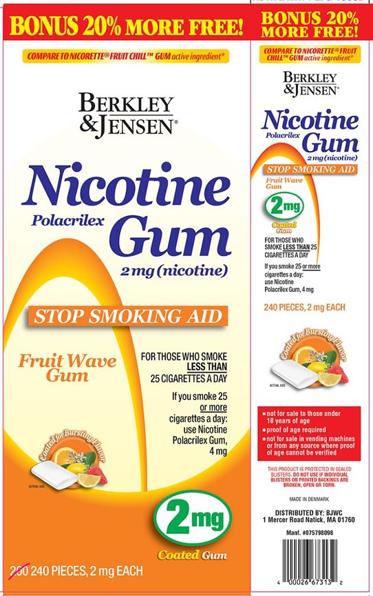 Nicotine Polacrilex Gum 2 mg (Nicotine) Carton Image 1