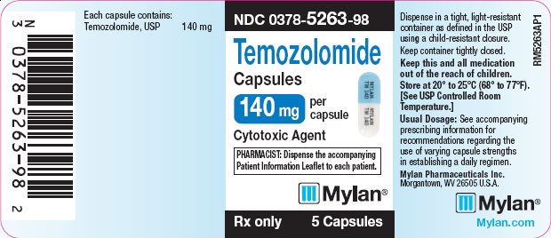 Temozolomide Capsules 140 mg Bottle Label