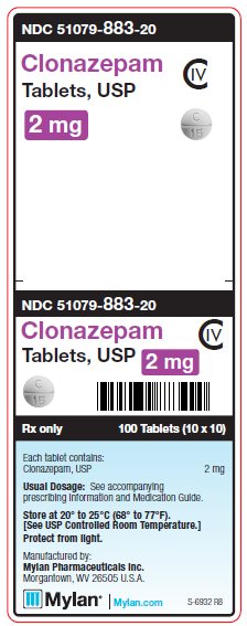 Clonazepam 2 mg Tablets Unit Carton Label