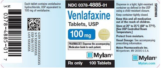 Venlafaxine Tablets, USP 100 mg Bottle Labels