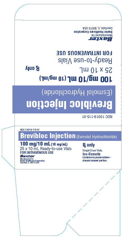 Brevibloc Representative Carton Label NDC 10019-115-01