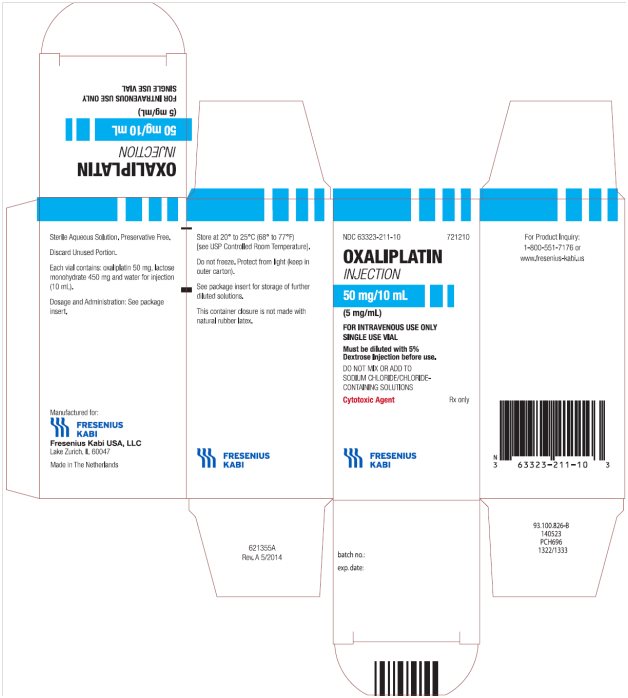 Oxaliplatin Injection 5 mg/mL, 10 mL Single Use Vial Carton