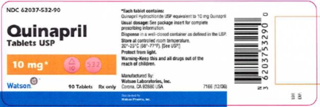 Quinapril Tablets USP 10 mg, 90s Label