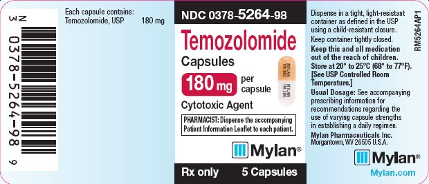Temozolomide Capsules 180 mg Bottle Label