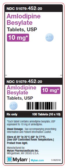Amlodipine Besylate 10 mg Tablets Unit Carton Label