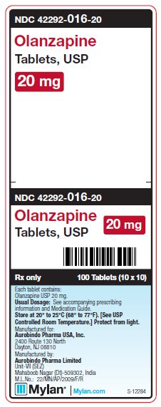 Olanzapine 20 mg Tablets Unit Carton Label
