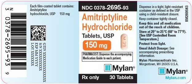 Amitriptyline Hydrochloride Tablets 150 mg Bottle Label