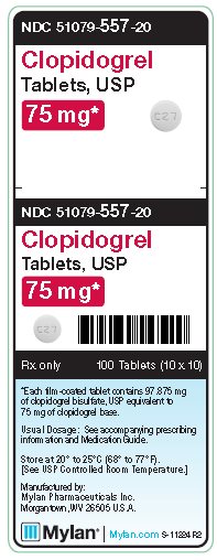 Clopidogrel 75 mg Tablets Unit Carton Label