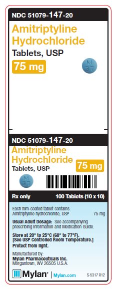 Amitriptyline Hydrochloride 75 mg Tablets Unit Carton Label
