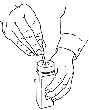 Figure 5 using the temporary storage bottle