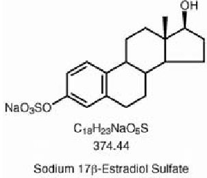 sodium 17β-estradiol sulfate structural formula