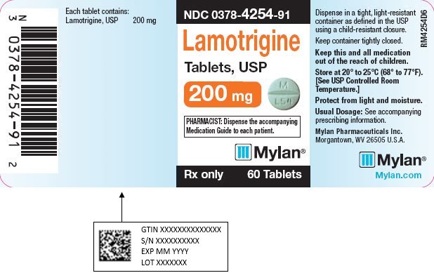 Lamotrigine Tablets, USP 200 mg Bottle Label