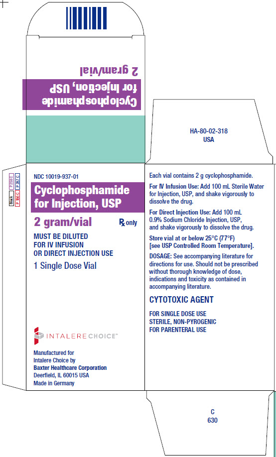 Representative Cyclophosphamide Intelere carton lbl NDC 10019-937-01 panel 1
