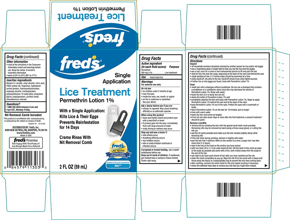 freds lice treatment label