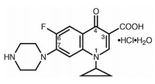 Ciprofloxacin Monohydrate Chemical Structure