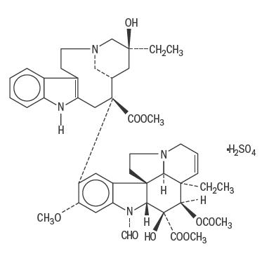 Chemical structure for vincristine sulfate