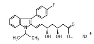 fluvastatin sodium structural formula