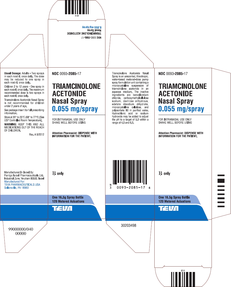  Triamcinolone Acetonide Nasal Spray 0.055 mg/spray Carton