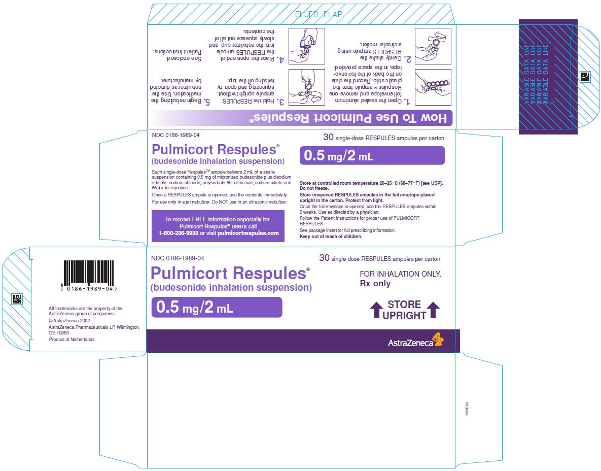 Pulmicort Respules 0.5 mg/2 mL Carton Label 30 single-dose RESPULES ampules per carton
