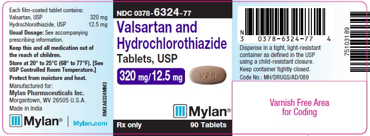 Valsartan and Hydrochlorothiazide Tablets 320 mg/12.5 mg Bottle Label