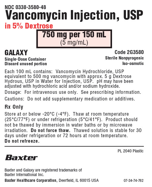 Vancomycin Representative Container Label 0338-3580-48
