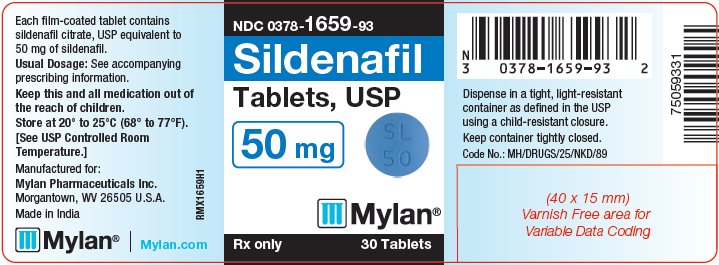 Sildenafil Tablets, USP 50 mg Bottle Label