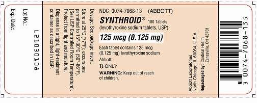 Synthroid 125 mcg Label