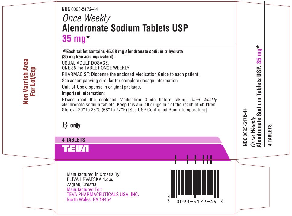 Alendronate Sodium Tablets USP 35 mg 4s Box, Part 1 of 2