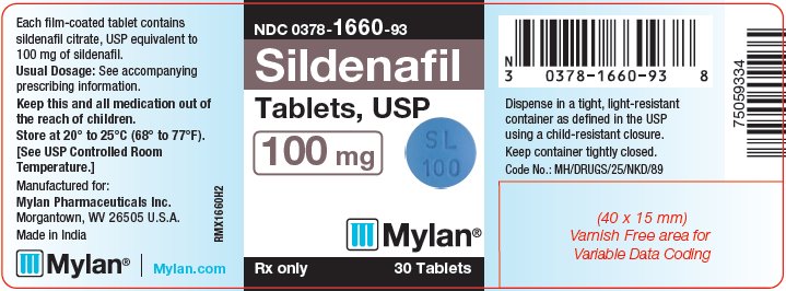 Sildenafil Tablets, USP 100 mg Bottle Label