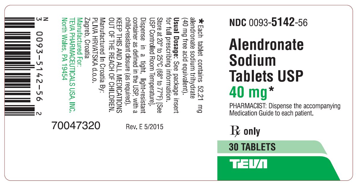 Alendronate Sodium Tablets USP 40 mg 30s Label 