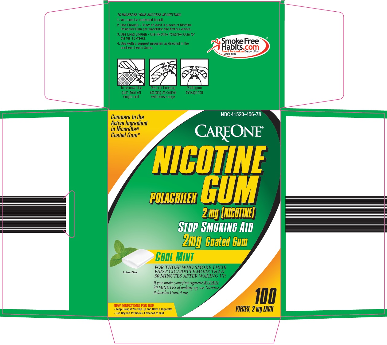 CareOne Nicotine Polacrilex Gum Image 1