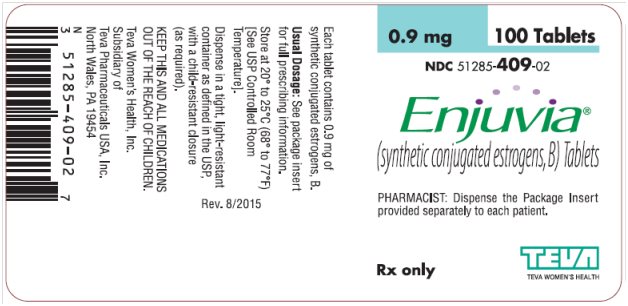 Enjuvia® (synthetic conjugated estrogens, B) Tablets 0.9 mg, 100s Label