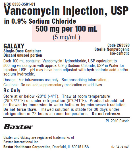 Vancomycin Representative Container Label 0338-3581-01 
