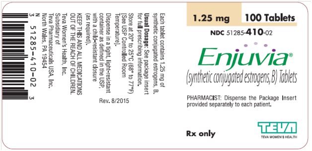Enjuvia® (synthetic conjugated estrogens, B) Tablets 1.25 mg, 100s Label