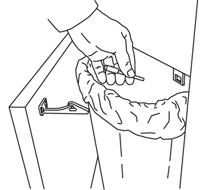 Figure 10 Dispose of handle out of reach of children