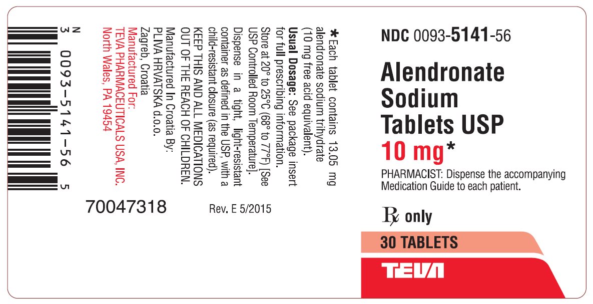 Alendronate Sodium Tablets USP 10 mg 30s Label 