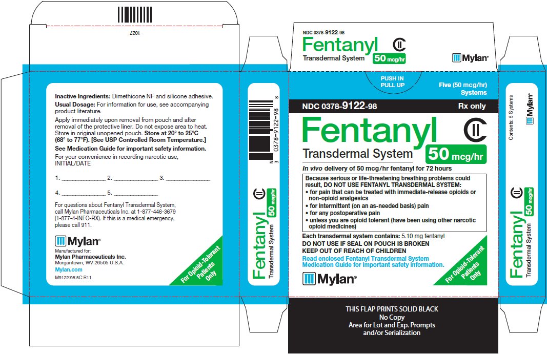 Fentanyl Transdermal System 50 mcg/hr Carton Label
