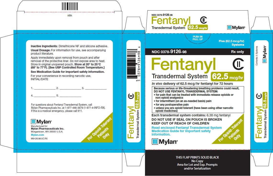 Fentanyl Transdermal System 62.5 mcg/hr Carton Label