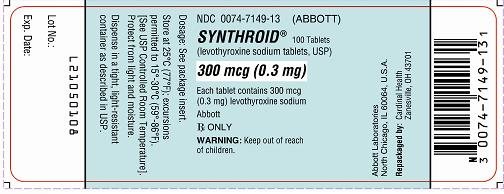 Synthroid 300 mcg Label