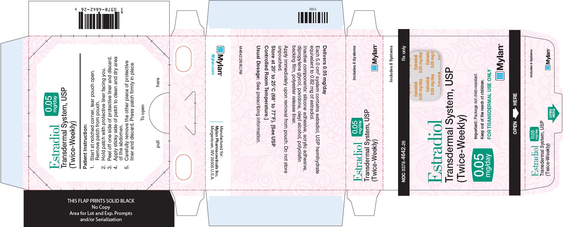 Estradiol Transdermal System 0.05 mg/day (Twice-Weekly) Carton Label
