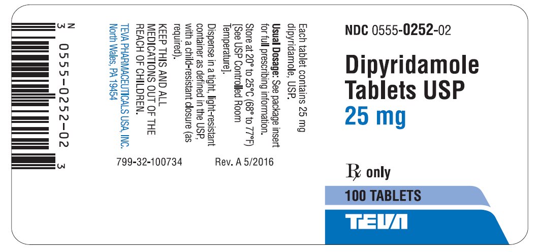 Dipyridamole Tablets USP 25mg 100s Label