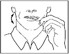 Figure 15 move the medicine end around your mouth