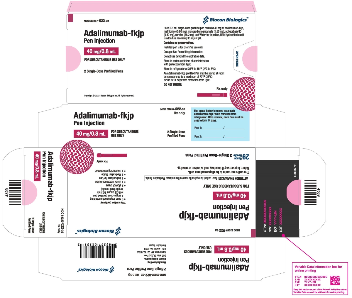 Adalimumab-fkjp Prefilled Pen - 40 mg/0.8 mL