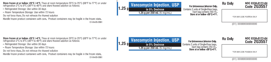 Vancomycin representative carton label - 0338-0122-04 1 of 2