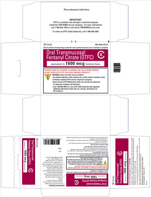 Oral Transmucosal Fentanyl Citrate (OTFC) CII 1600 mcg, 30s Carton