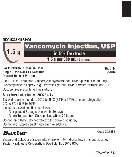 Vancomycin representative container label - 0338-0124-04 1 of 2